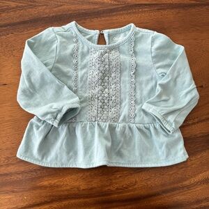OshKosh B'gosh Soft Blue Lace Kids Blouse
